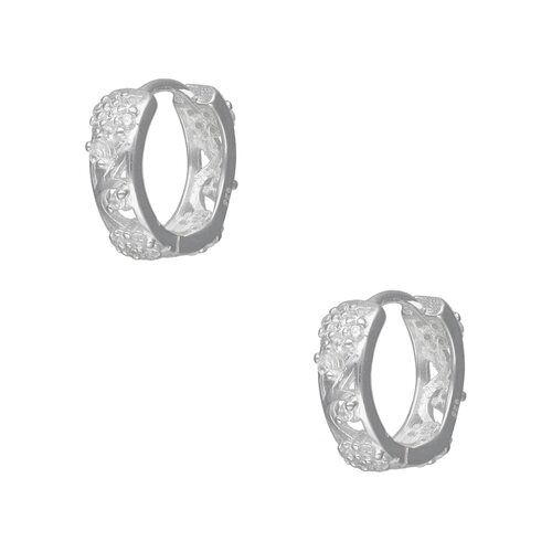 Argolla Huggie Flor Circones 15 mm