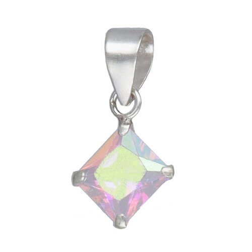 Colgante Circón Tornasol 8x8 mm