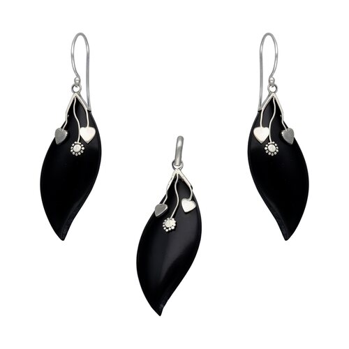 Conjunto Hoja Ónix Corazones