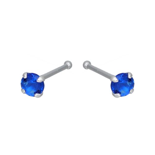 Aro Piercing Circón Azul 3 mm