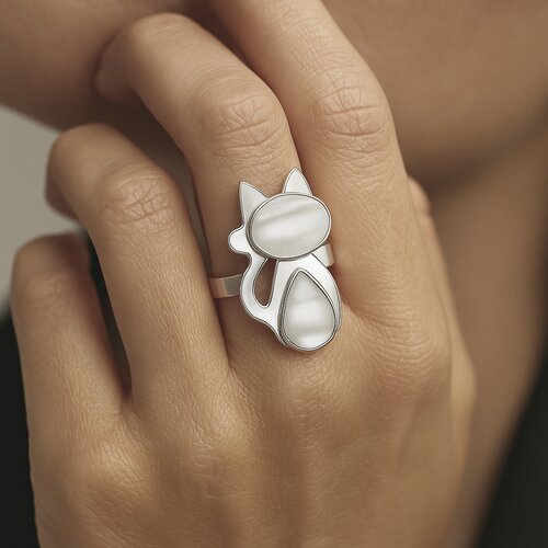 Anillo Gatito Nácar