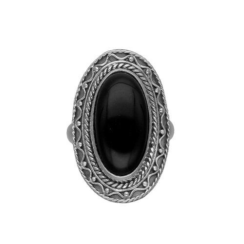 Anillo Étnico Ónix Ovalado
