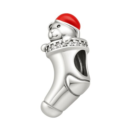 Colgante Charm Bota Osito Navideño