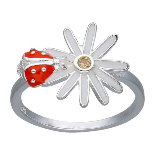 Anillo Chinita Flor Margarita Esmaltada