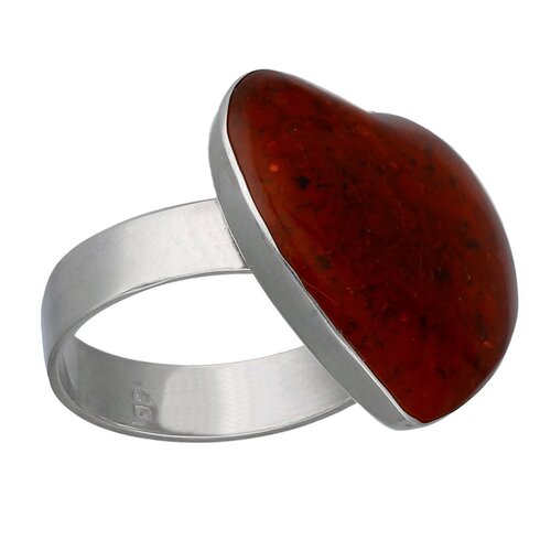 Anillo Corazón Piedra Picada Jaspe