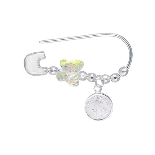 Colgante Prendedor Alfiler San Benito Mariposa Cristal Hecho con Swarovski®