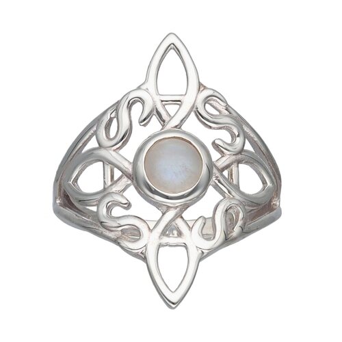 Anillo Nudo de Brujas Piedra Luna