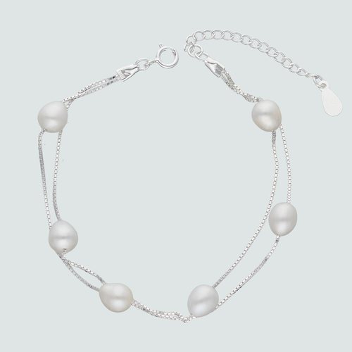 Pulsera Doble con Perlas