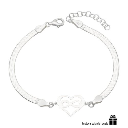 Pulsera Cinta Corazón Infinito