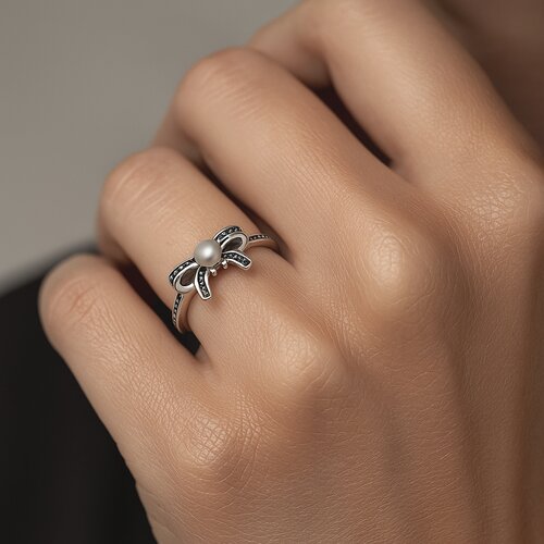 Anillo Lazo Coquette Perla Circones