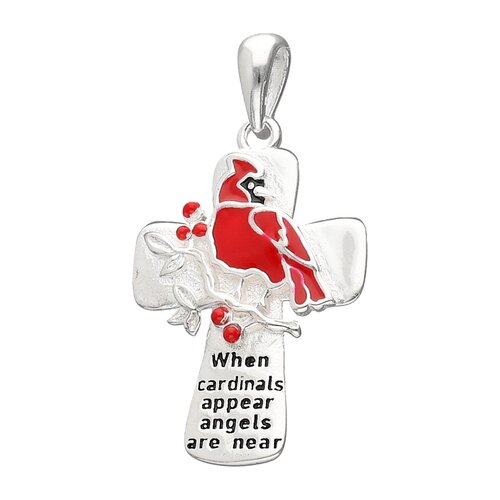 Colgante Cruz Cardenal Rojo