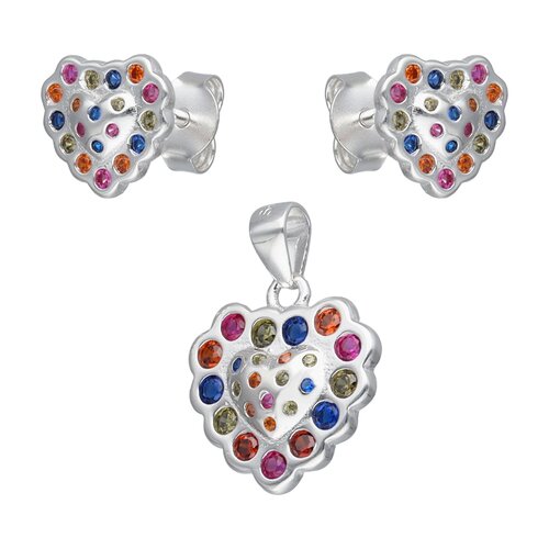 Conjunto Corazón Circones Multicolor