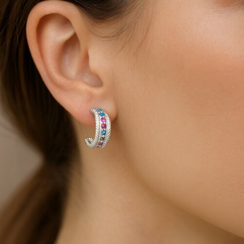 Semi Argolla Entorchada Circones Multicolor 12 mm