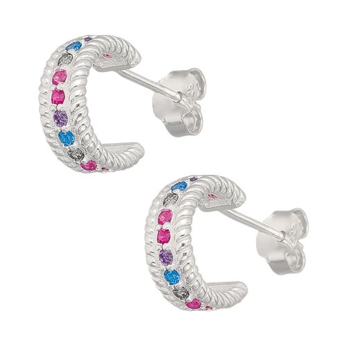 Semi Argolla Entorchada Circones Multicolor 12 mm