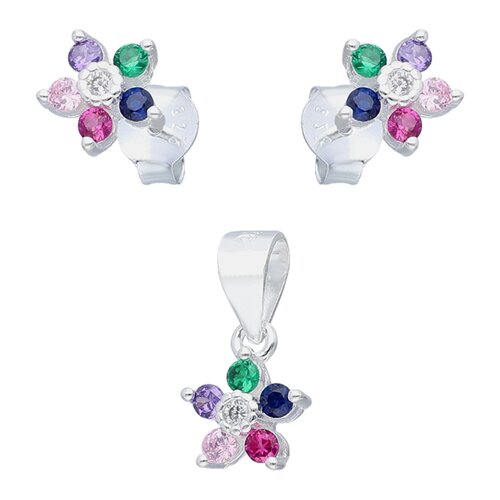 Conjunto Flor Circones Multicolor