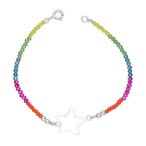 Pulsera Estrella Cristales Multicolor