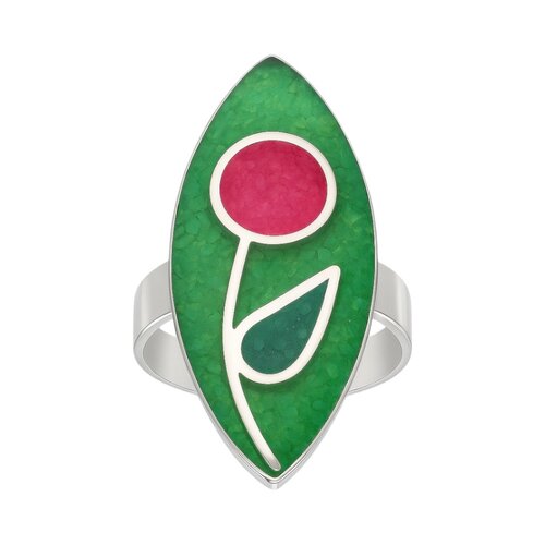 Anillo Hoja Flor Piedra Picada Multicolor