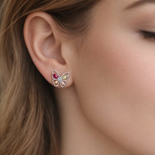 Aro Mariposa Circones Multicolor