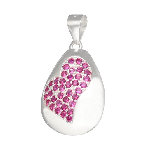 Colgante Gota Corazón Chunky Circones Rubí