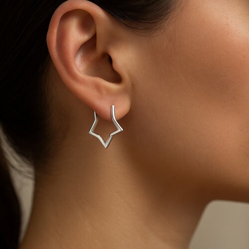 Argolla Huggie Estrella 14 mm