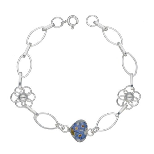 Pulsera Óvalos Flores Corazón Naturaleza Muerta