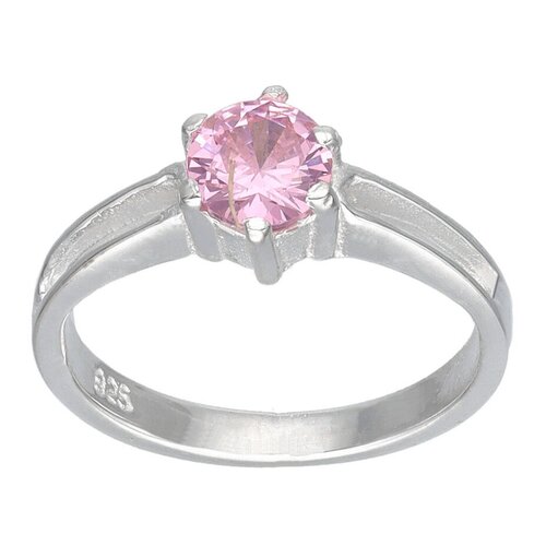 Anillo Circón Rosa Francia Solitario