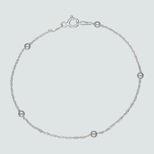 Pulsera Singapur con Esferas
