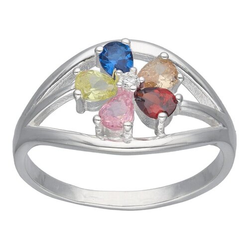 Anillo Hoja Flor Circones Multicolor