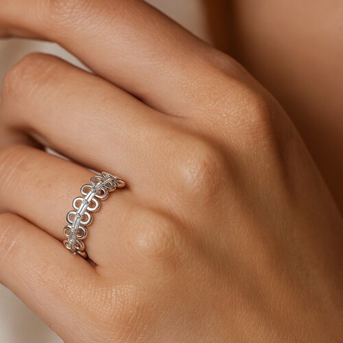 Anillo Espiral Circones Baguette