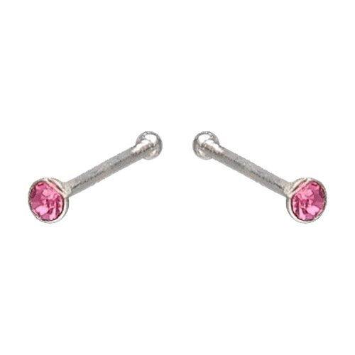 Piercing Circón Rosa Francia 1 mm