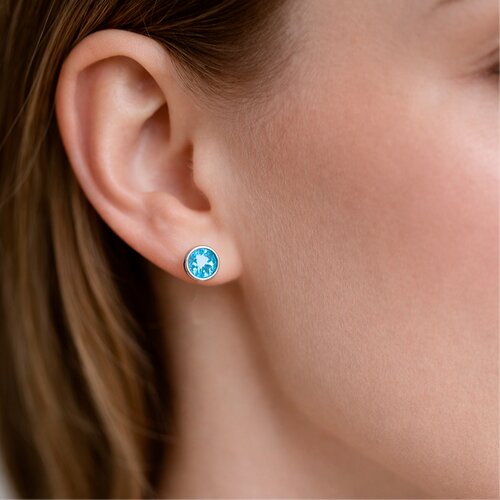 Piercing Circón Agua Marina 2.5 mm