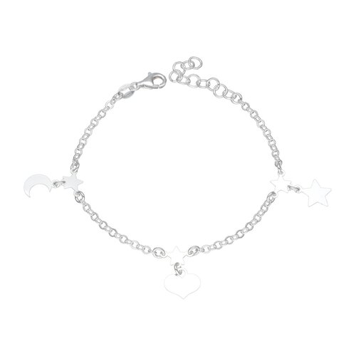 Pulsera Corazón Estrellas Media Luna