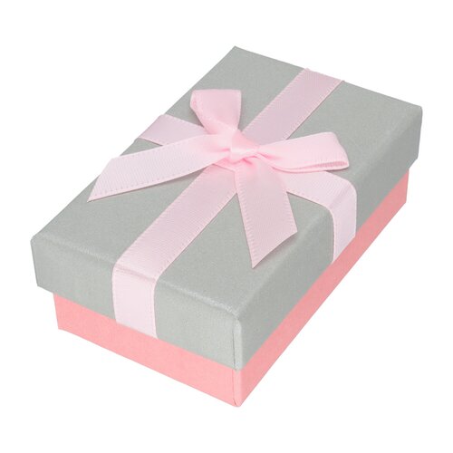 Caja Conjunto Pequeña Gris Cinto Rosa