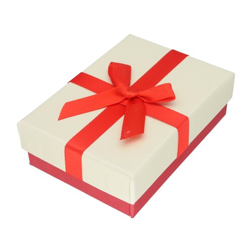 Caja Conjunto Mediana Beige Cinto Rojo