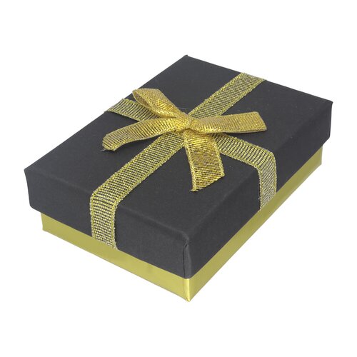 Caja Conjunto Mediana Negra con Dorado