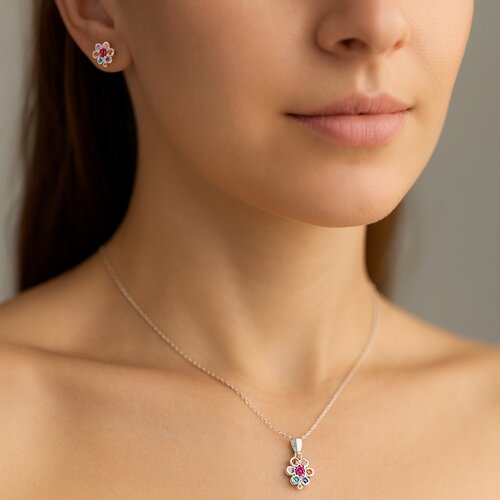 Conjunto Flor Circones Multicolor