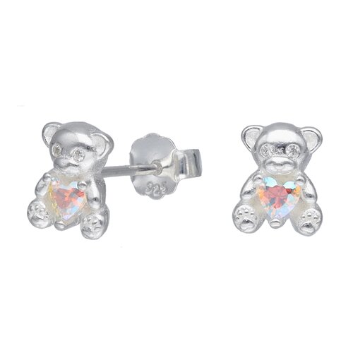 Aro Osito Corazón Cristal Tornasol