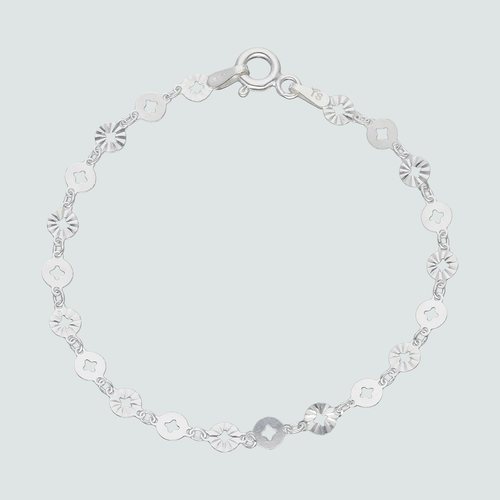 Pulsera Círculos Facetados 16 cm