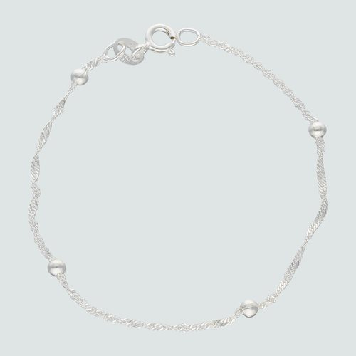 Pulsera Singapur con Esferas 16 cm