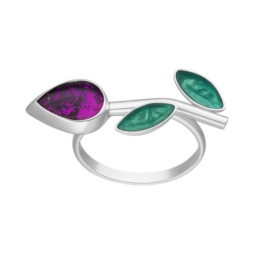 Anillo Flor Tulipán Metalizado Multicolor