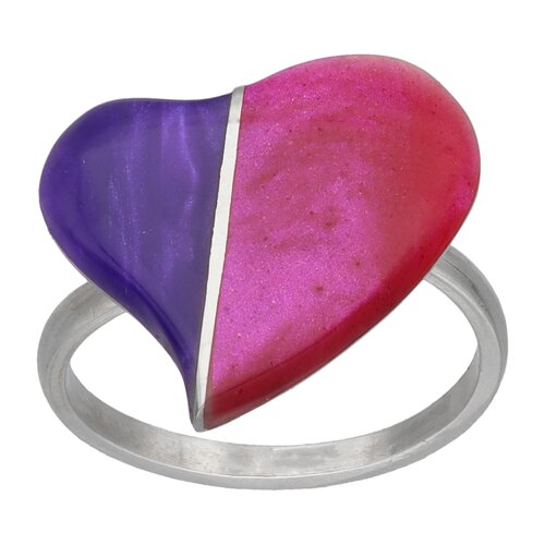 Anillo Ajustable Corazón Multicolor Metalizado