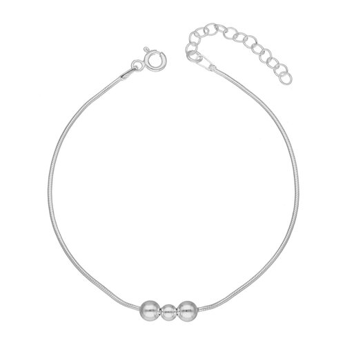 Pulsera Cola de Topo Triple Esferas