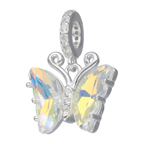 Colgante Charm Mariposa Cristal Hecho con Swarovski® Tornasol