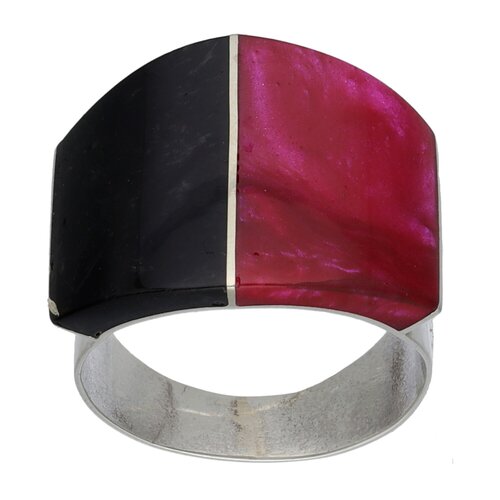 Anillo Ónix Fucsia Metalizado