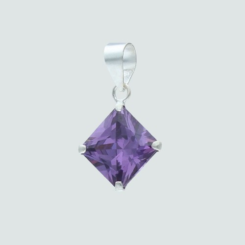 Colgante Circón Amatista 8x8 mm