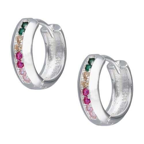 Argolla Huggie Circones Multicolor 14 mm