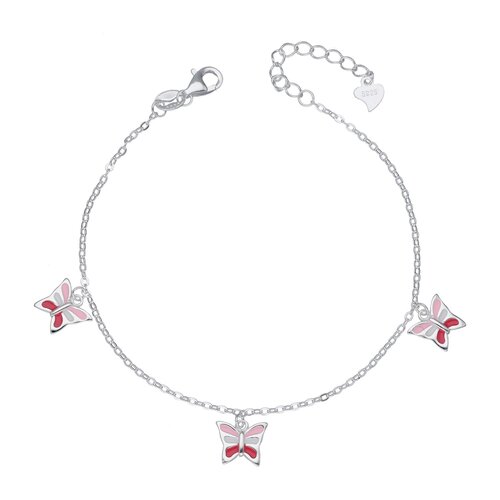 Pulsera Mariposas Esmaltado Multicolor