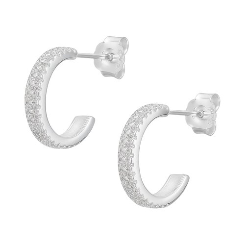 Semi Argolla Circones Pavé 14 mm