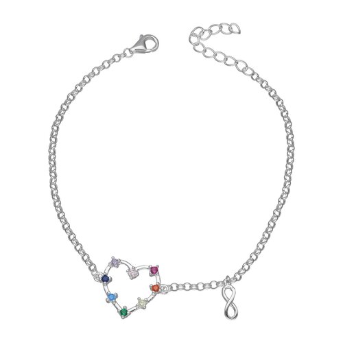 Pulsera Corazón Infinito Circones Multicolor