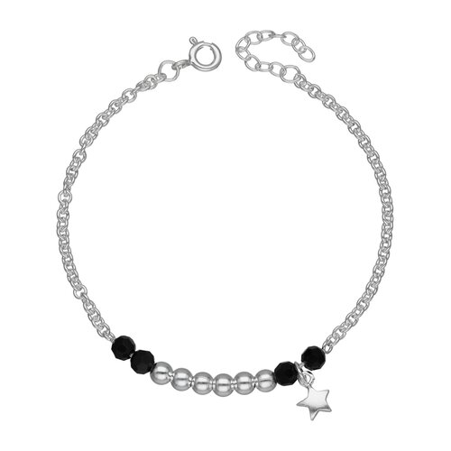 Pulsera Estrella Esferas Cristales Hecho con Swarovski® Negro